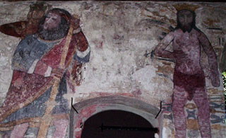 Breage church wall painting